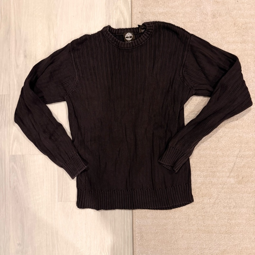 Timberland Brown Ribbed Knitted Crewneck Sweater‎